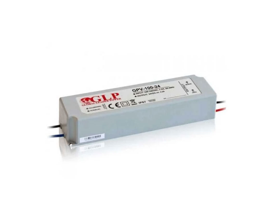 Sursa alimentare pentru lămpi LED între lamele, 24V, IP67, 100W