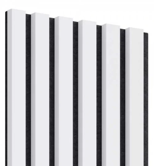 Set Riflaj decorativ - Panouri acustice pe pasla sau HDF pentru perete sau tavan,Alb mat