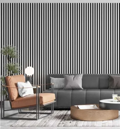 Set Riflaj decorativ - Panouri acustice pe pasla sau HDF pentru perete sau tavan,Alb mat