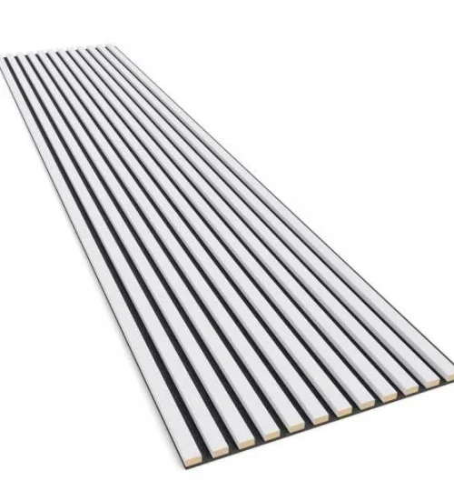 Set Riflaj decorativ - Panouri acustice pe pasla sau HDF pentru perete sau tavan,Alb mat