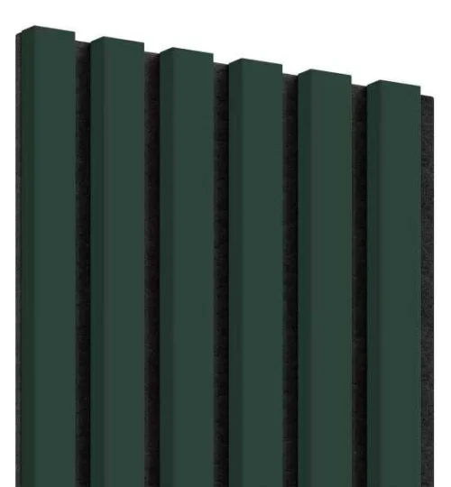 Set Riflaj decorativ - Panouri acustice pe pasla sau HDF pentru perete sau tavan, Verde intens
