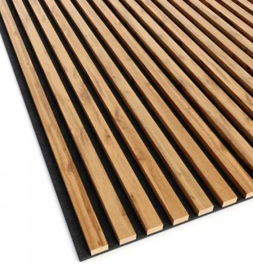 Set Riflaj decorativ - Panouri acustice pe pasla sau HDF pentru perete sau tavan, Stejar Wotan