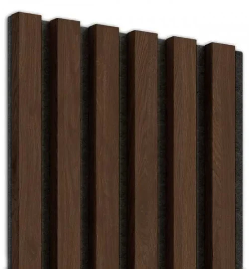 Set Riflaj decorativ - Panouri acustice pe pasla sau HDF pentru perete sau tavan, Nuc