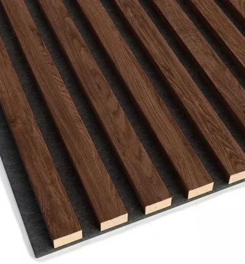 Set Riflaj decorativ - Panouri acustice pe pasla sau HDF pentru perete sau tavan, Nuc