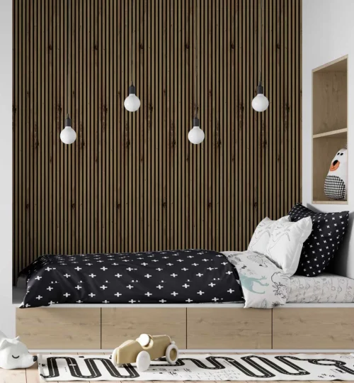 Set Riflaj decorativ, lamele MINI, pentru perete sau tavan, Stejar Artisa