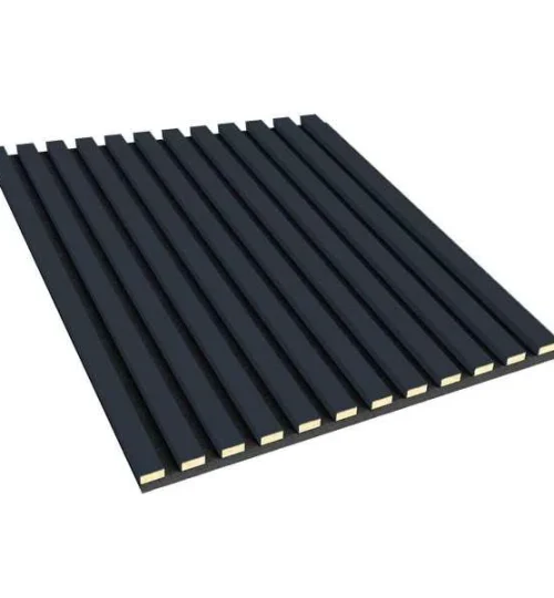 Set Riflaj decorativ - Panouri acustice 3D pe pasla pentru perete sau tavan, Antracit, 600x24x600 mm, 4 panouri