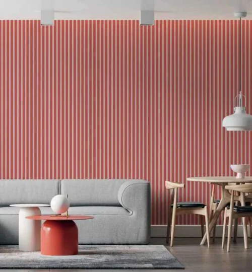 Set Riflaj decorativ - Panouri acustice 3D pe pasla pentru perete sau tavan, Coral, 600x24x600 mm, 4 panouri