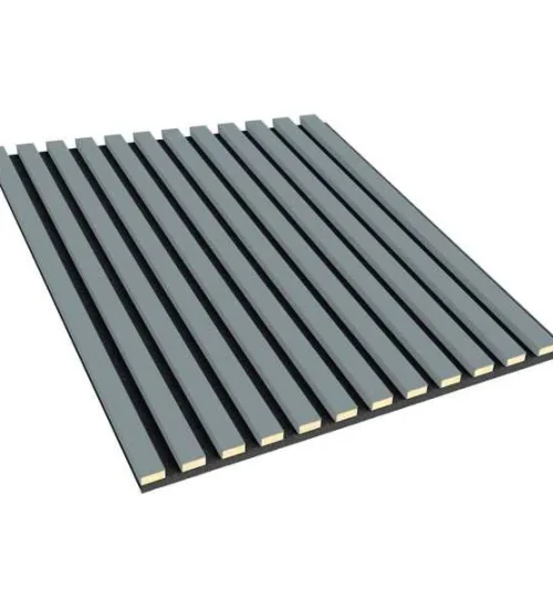 Set Riflaj decorativ - Panouri acustice 3D pe pasla pentru perete sau tavan, Gri Scandinav, 600x24x600 mm, 4 panouri